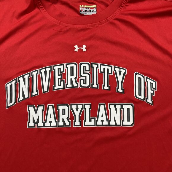 Under Armour Maryland Terrapins Shirt (Men’s Size L) • Heat Gear • Loose Fitting - Picture 2 of 4